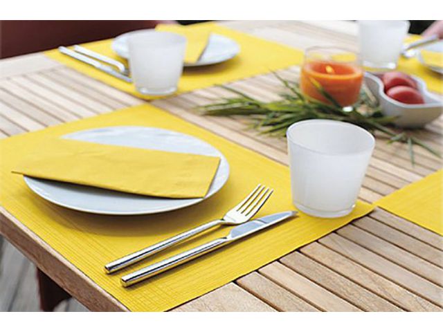 Servett 3-lags 33x33cm gul 125/fp